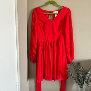 Red Long Sleeve Dress
